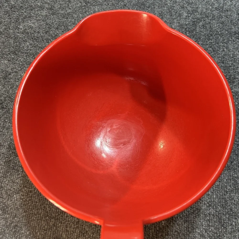 Vintage Dansk Gourmet Designs Red Melamine 4.5Qt 4.3L Large Mixing Bowl 1970s